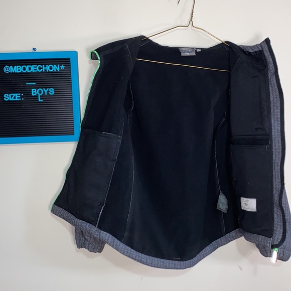 Boys Large Grey Reflective Athletic Works Fall Jacket/windbreaker - Picture 3 of 6